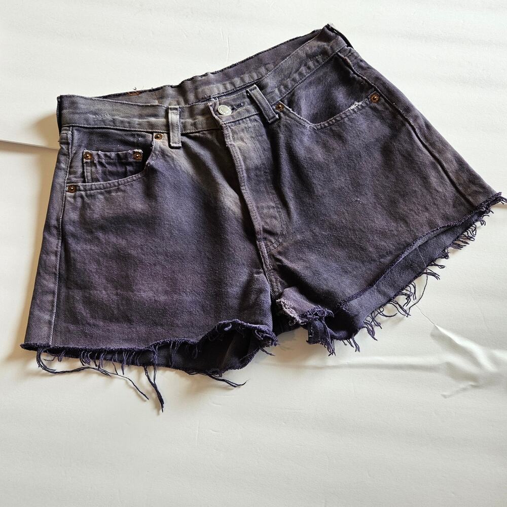 Levi's 501 Cut Off Shorts Dyed Purple Women's Size 30 Summer Festival Vacation